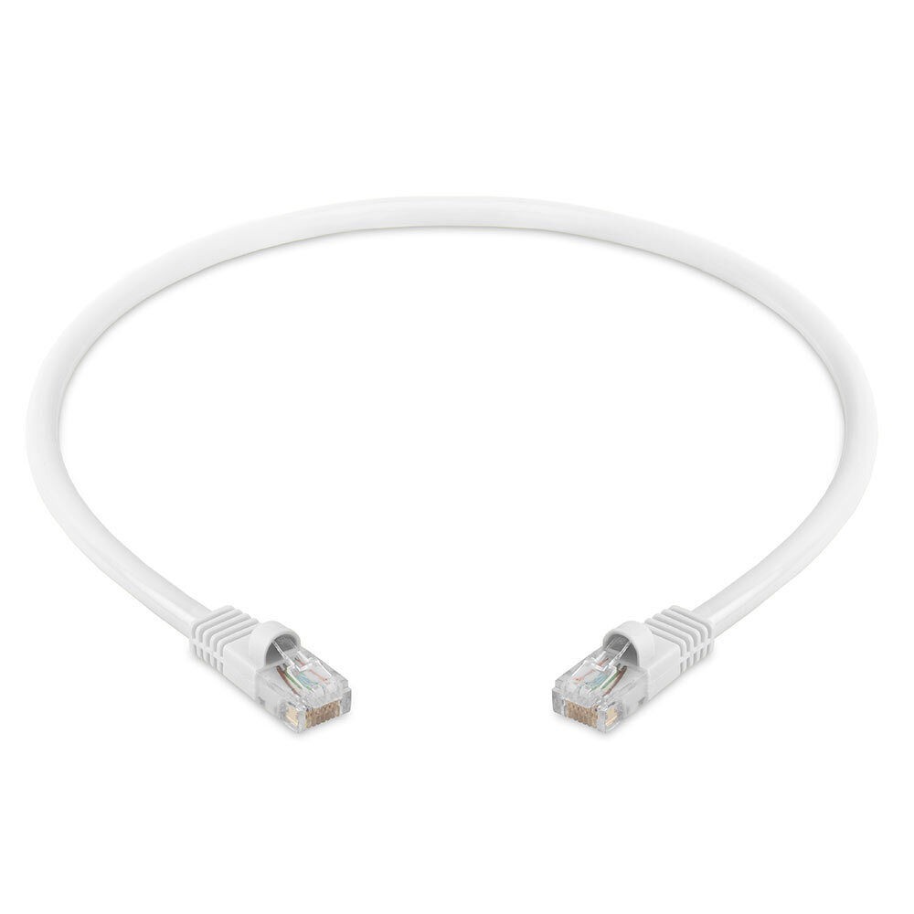 1.5FT Cat5e Ethernet Patch Cord White Cat 5e Internet Cable RJ45 LAN Router Cord