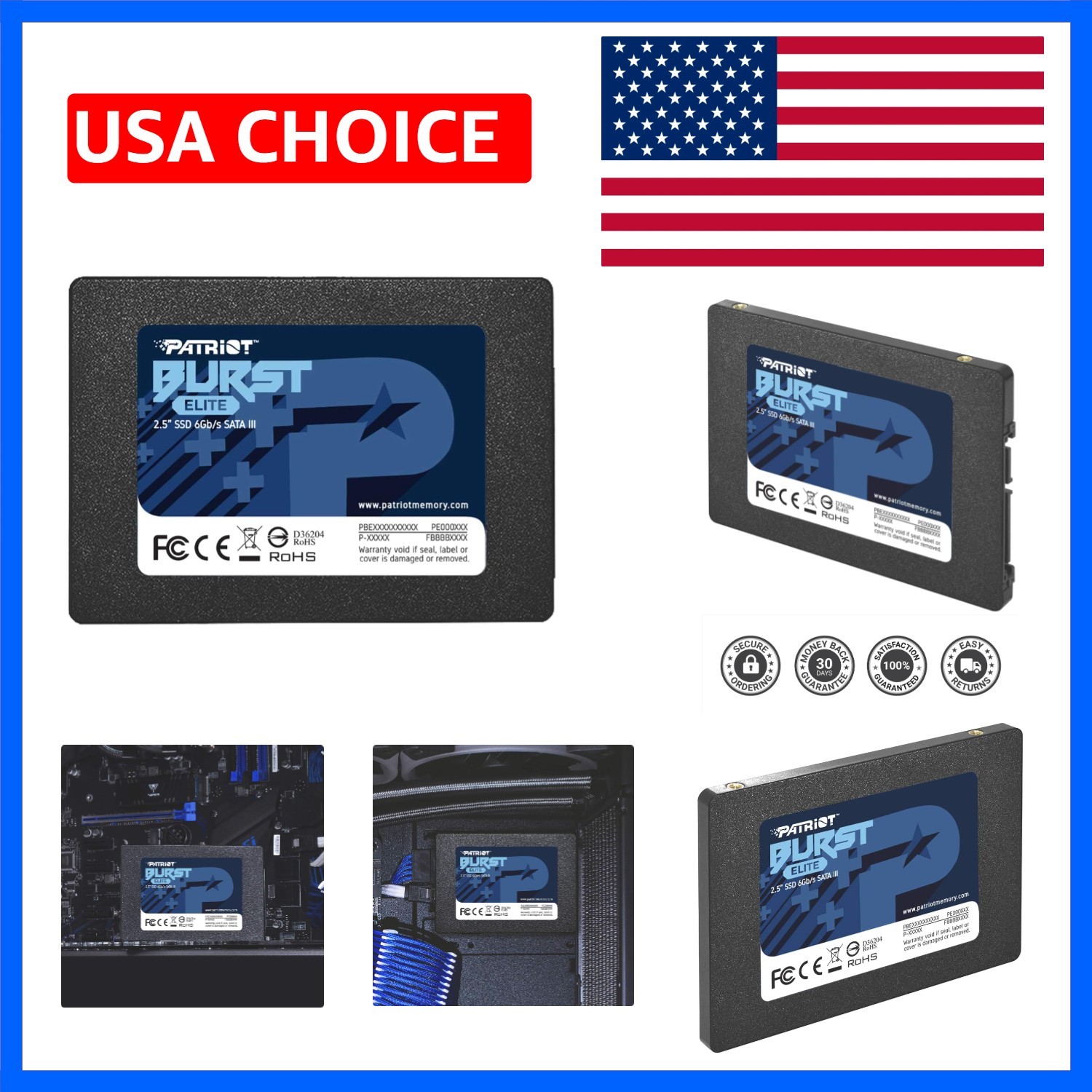 Patriot Burst Elite 120GB SSD – 2.5-Inch SATA 3, Enhanced Speed Storage Solution