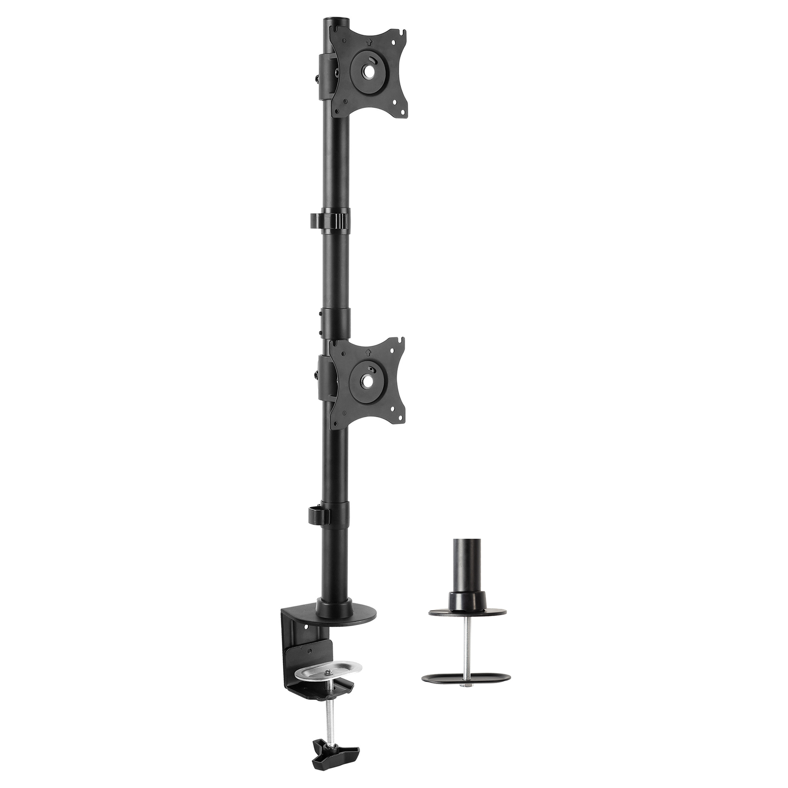 VIVO Dual Computer Monitor Desk Mount Stand, Vertical Array, 2 Screens up to 34″