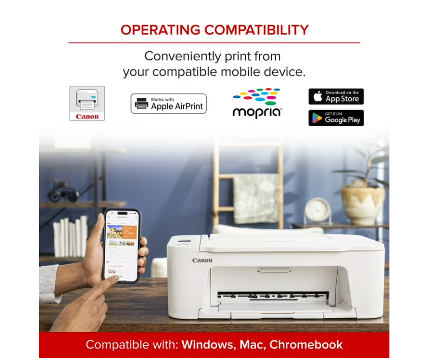 Canon PIXMA TS3722 Wireless All-In-One Inkjet Printer for Home Office