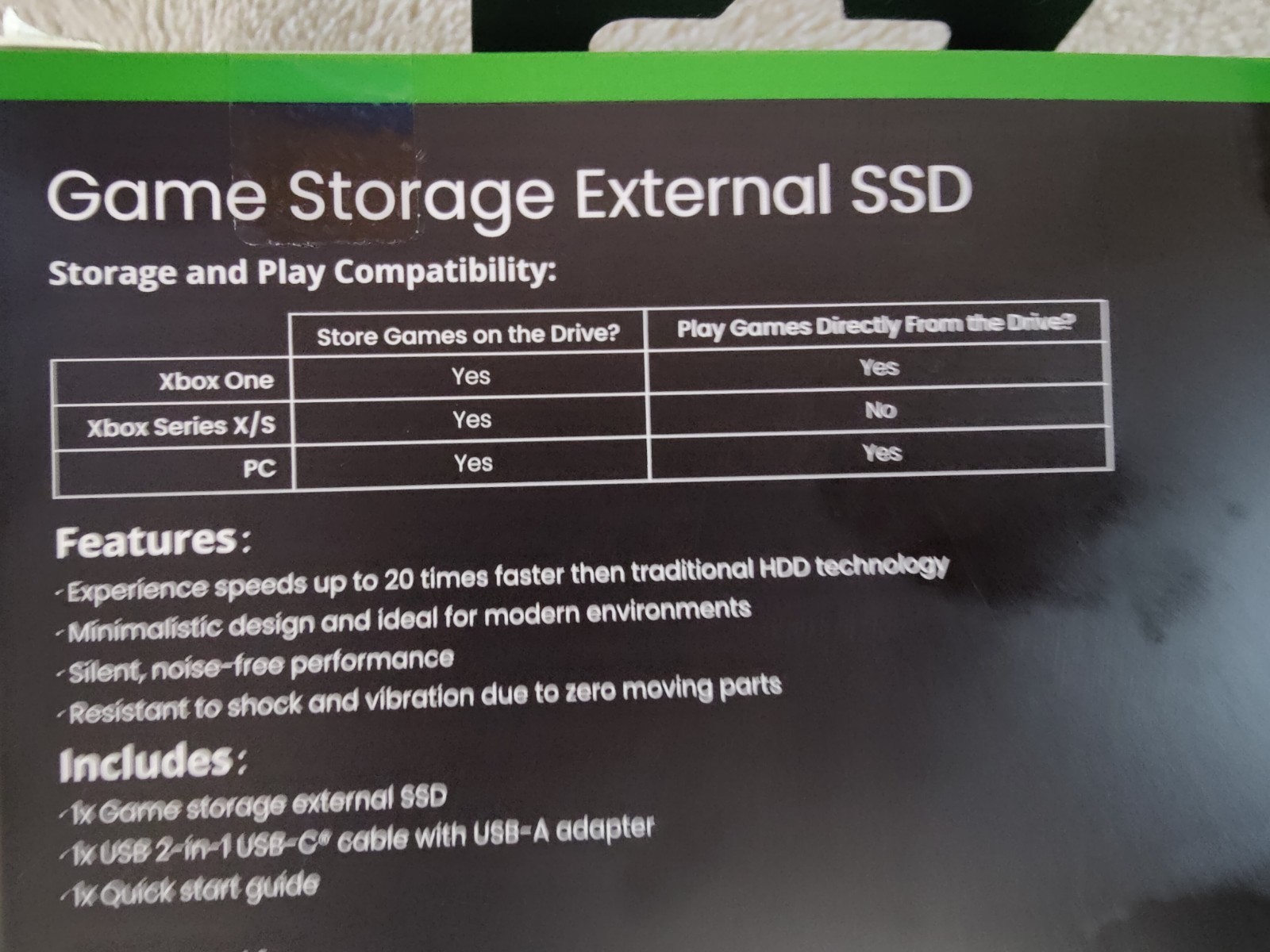 GameStop 1TB Game Storage USB-C External SSD – For Xbox/PC 2000MB/s
