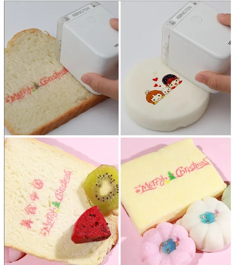 Handheld Food Color Inkjet Printer With Auxiliary Ruler WIFI Custom Edit HD