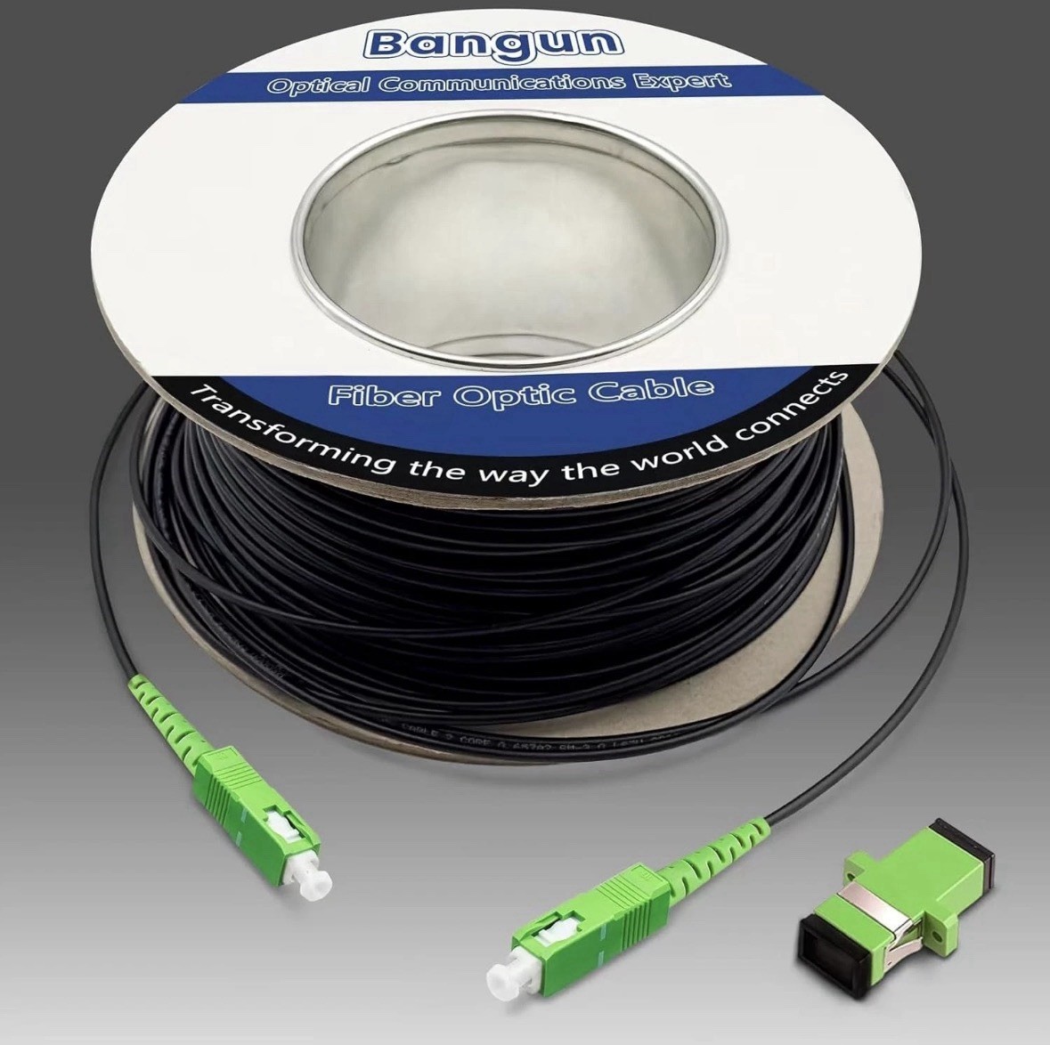 500ft (150 Meters) Fiber SC/APC Outdoor Armored Fiber Optic Internet Cable