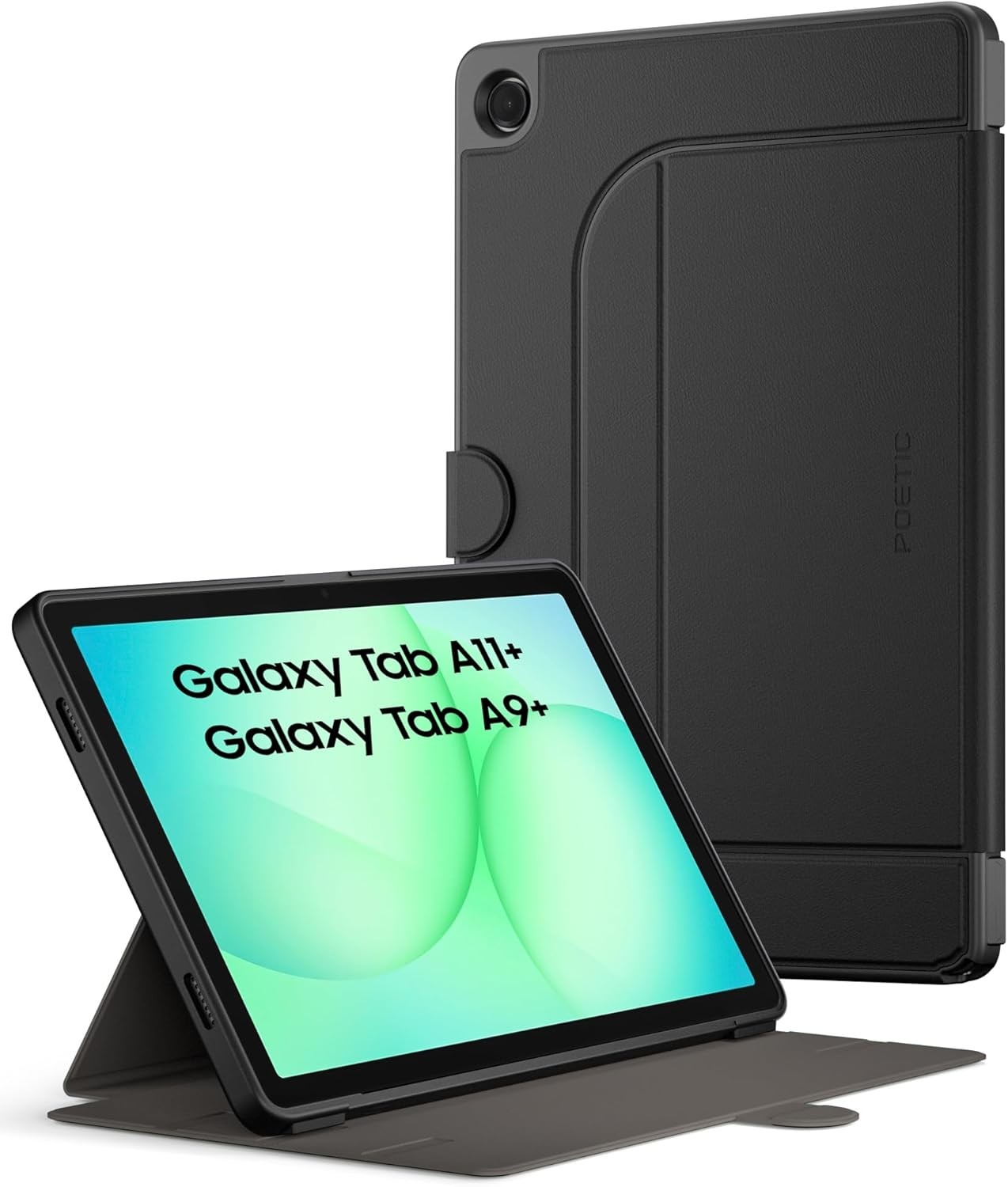 For Galaxy Tab A11 Plus / A9 Plus Case Poetic Magnetic Folio Stand Cover Black