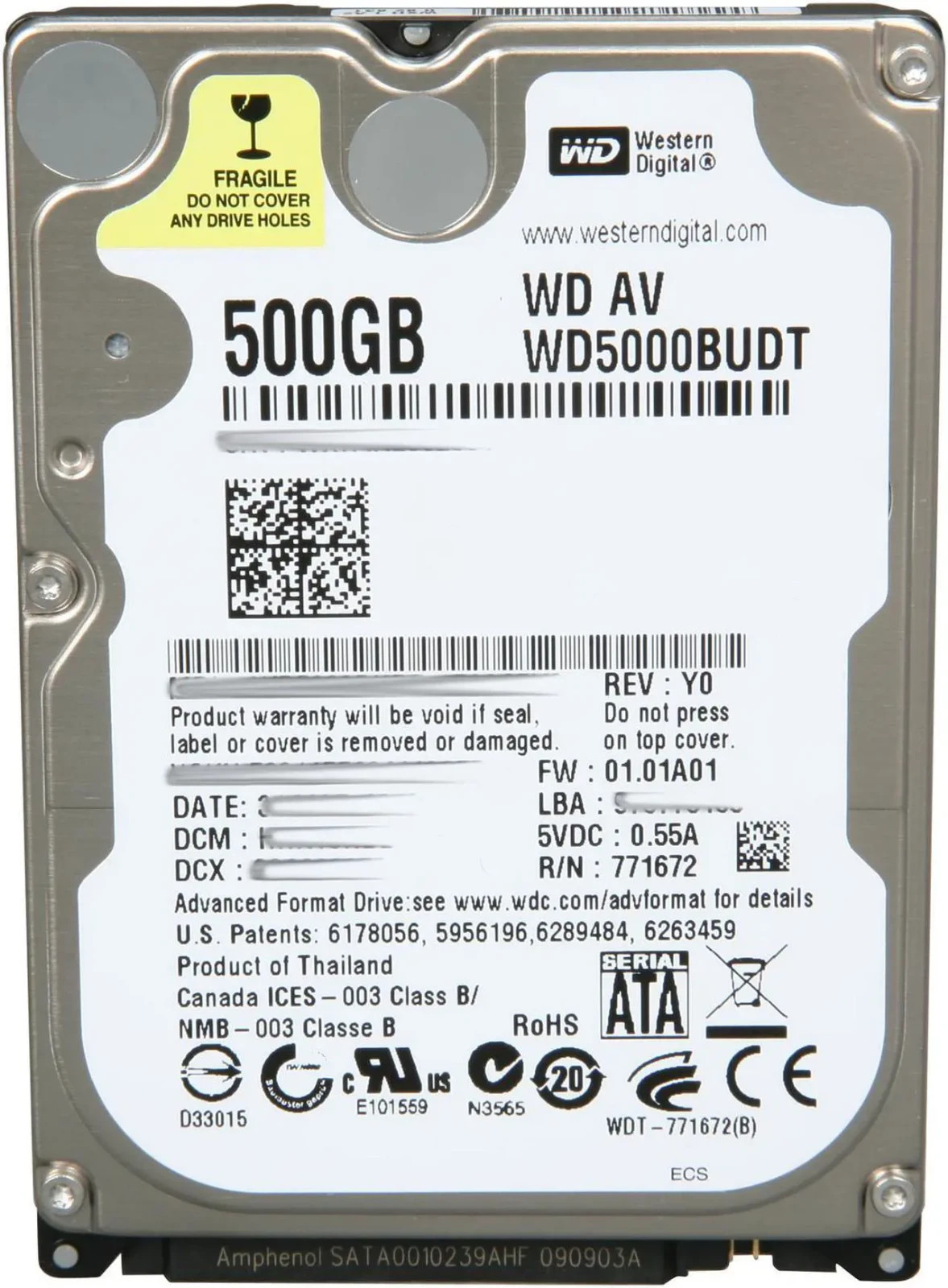 Western Digital WD5000BUDT 500 GB SATA 3Gb/s 5400RPM Drive for Laptop PS4 XBOX