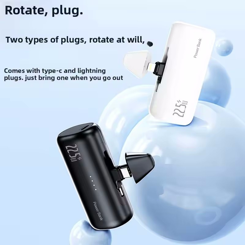 5000mAh Mini Power Bank External Battery Fast Charger For iPhone 17 16 15 14 13