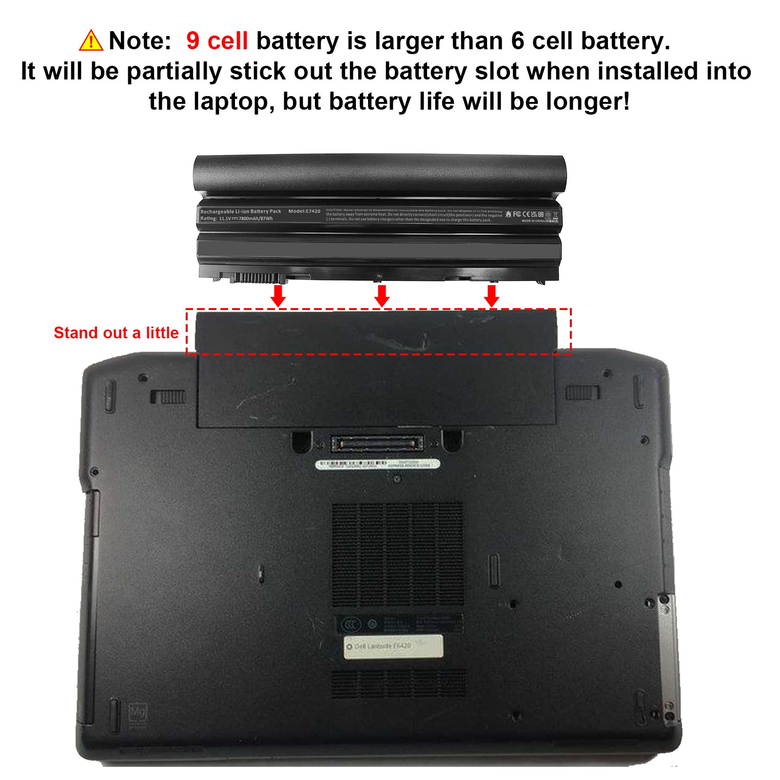 ✅LOT E6420 Battery For Dell Latitude E6440 E5420 E6430 T54FJ M5Y0X E6520 7800mAh