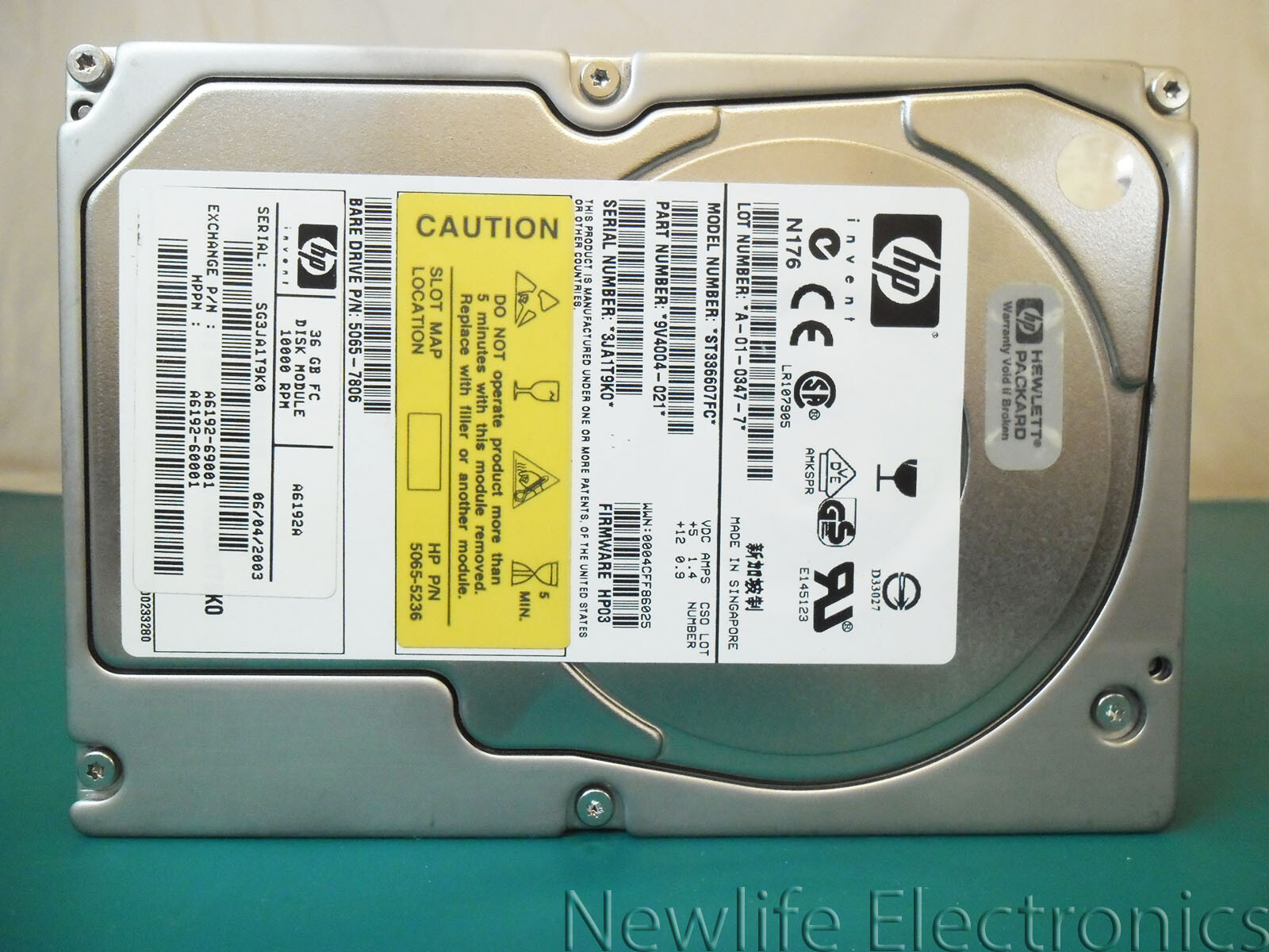 HP/Seagate ST336607FC 36.7GB 10,000 RPM 3.5 in. Fiber Channel HDD (No Tray)