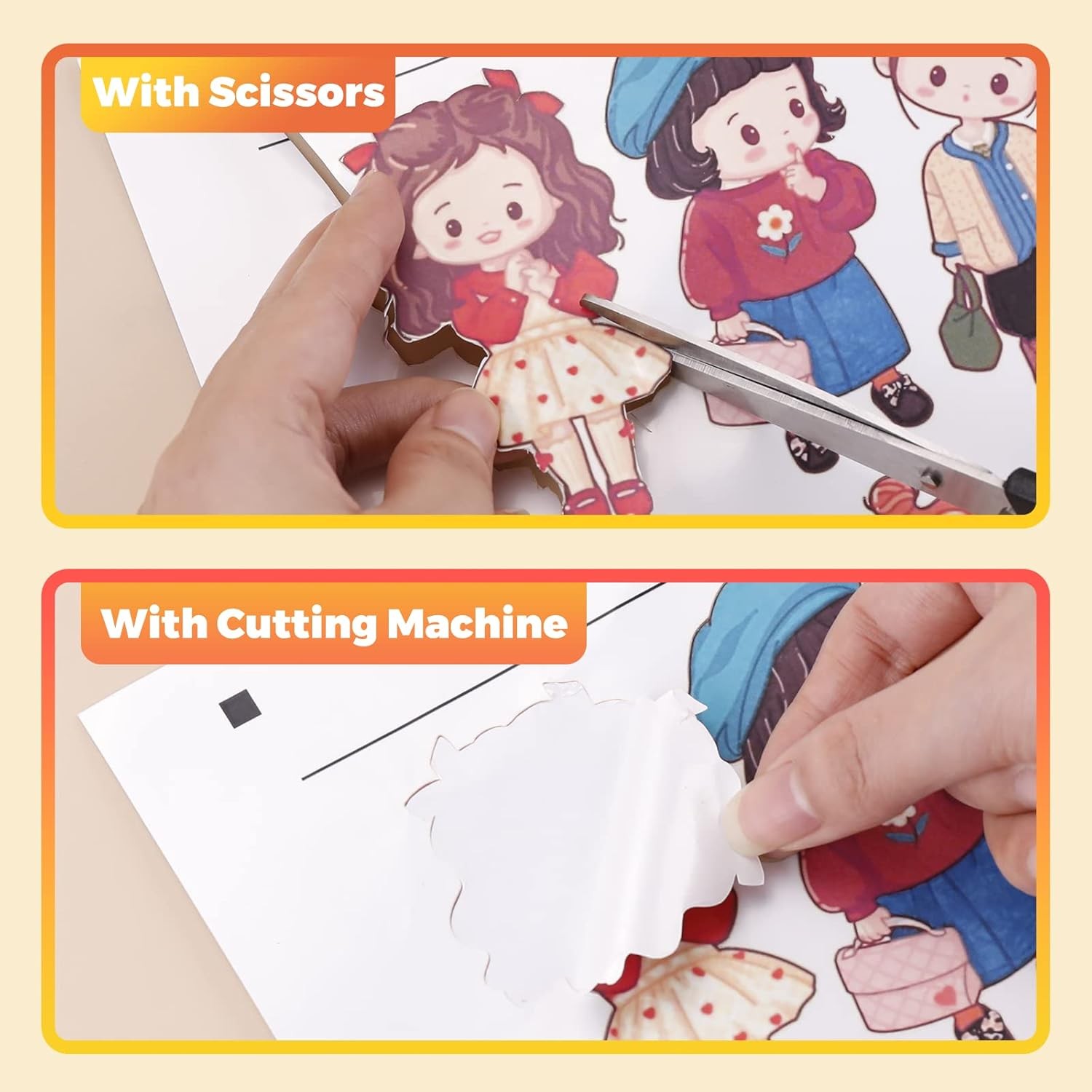 HTVRONT Printable Vinyl Sticker Paper 100 Sheets Glossy Waterproof Sticker Paper