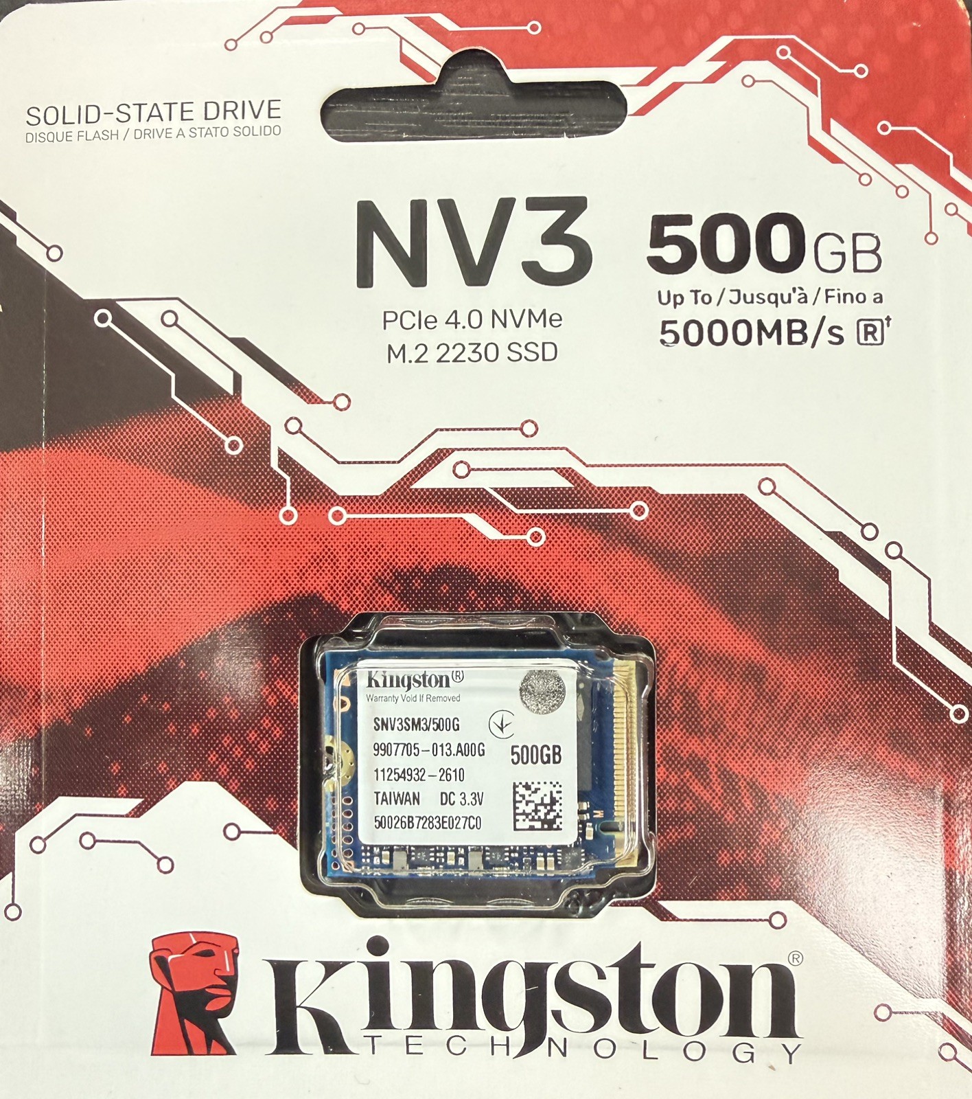 M.2 2230 NVMe SSD | Up to 5000MB/s | SSM3/500G 500GB NV3