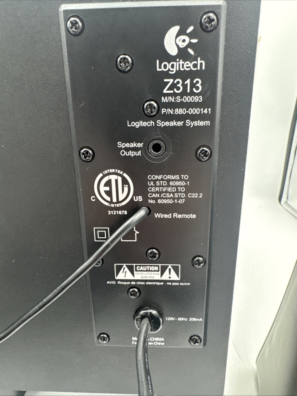 Logitech Z313 Speaker System Set Of 3 Tested And Working Computer Book Shelf
