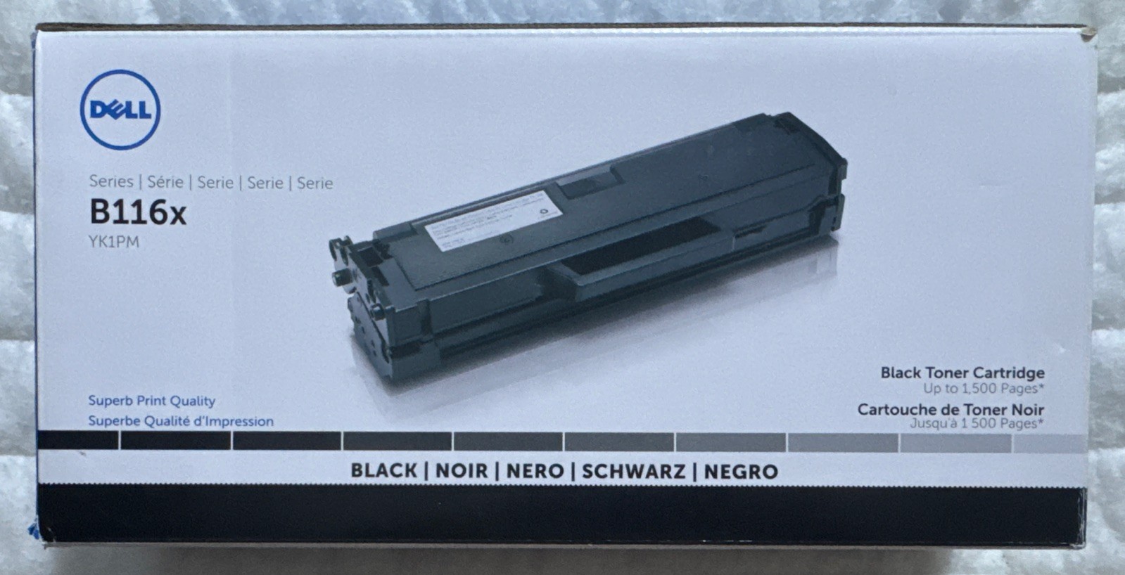 Dell B116X YK1PM Black Laser Toner Cartridge B1160 B1163 B1165 Sealed Retail Box