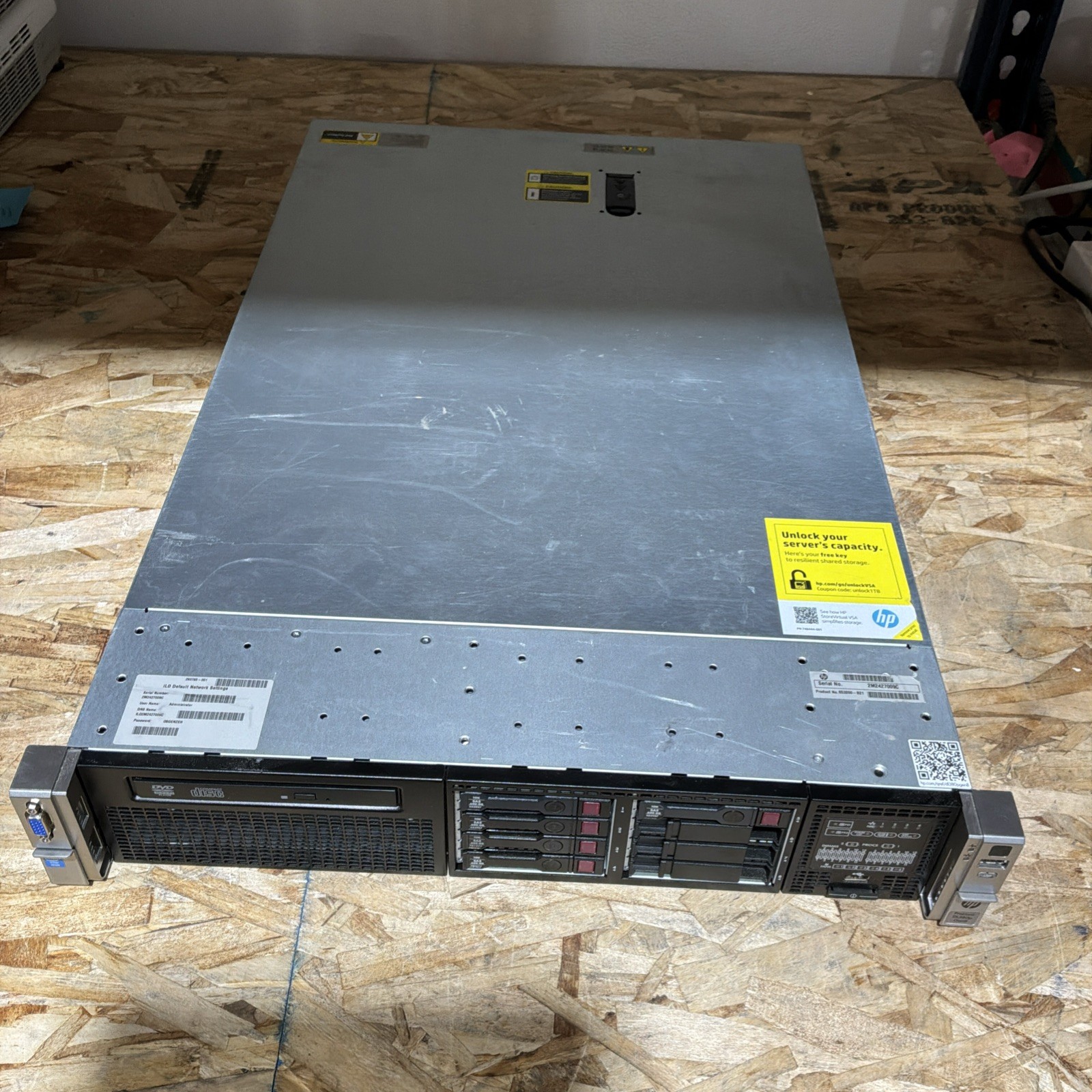 HP Proliant DL380p G8 2x E5-2640 v2 2.5ghz 20-Cores / 48gb 5x 600GB HD C307