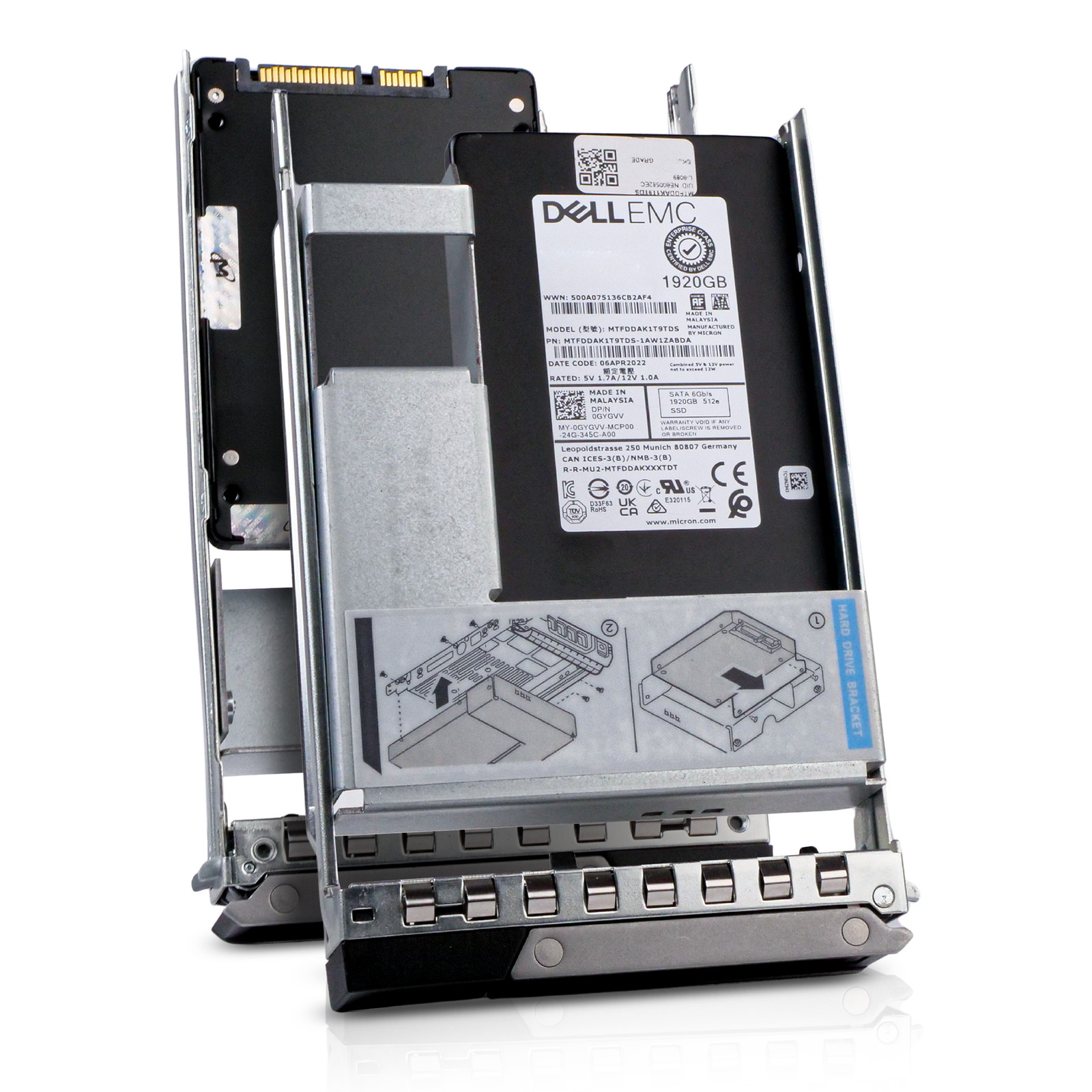 Dell 1.92TB SATA 6Gb/s 3D TLC 512e 1.5 DWPD 3.5″ SSD 0GYGVV Hybrid G16