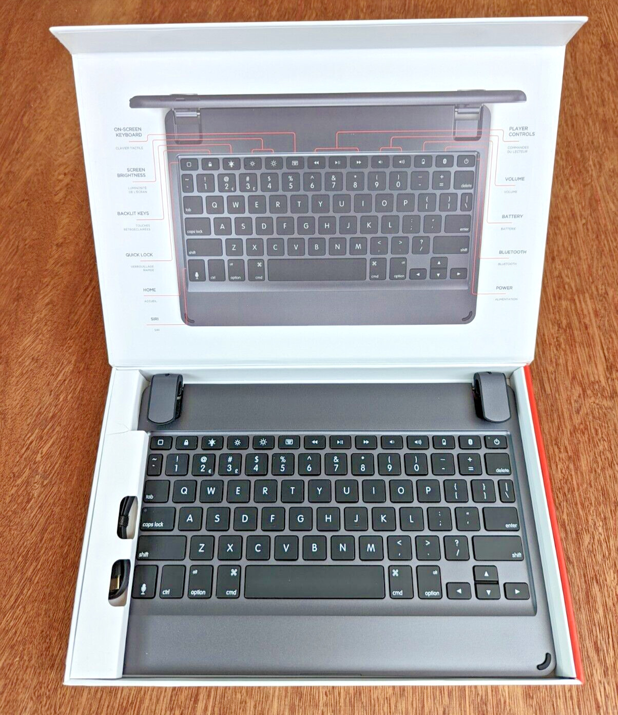 BRYDGE BRY80022 Wireless Keyboard for 10.2″ iPad, Backlit Bluetooth, Space Gray