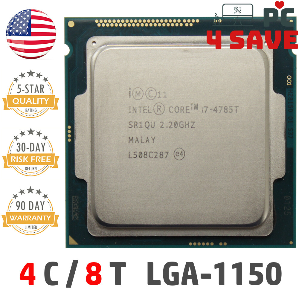 4th Gen Intel Core i7-4785T 2.20GHz (Turbo 3.20GHz) 4-Core 8M LGA-1150 CPU SR1QU