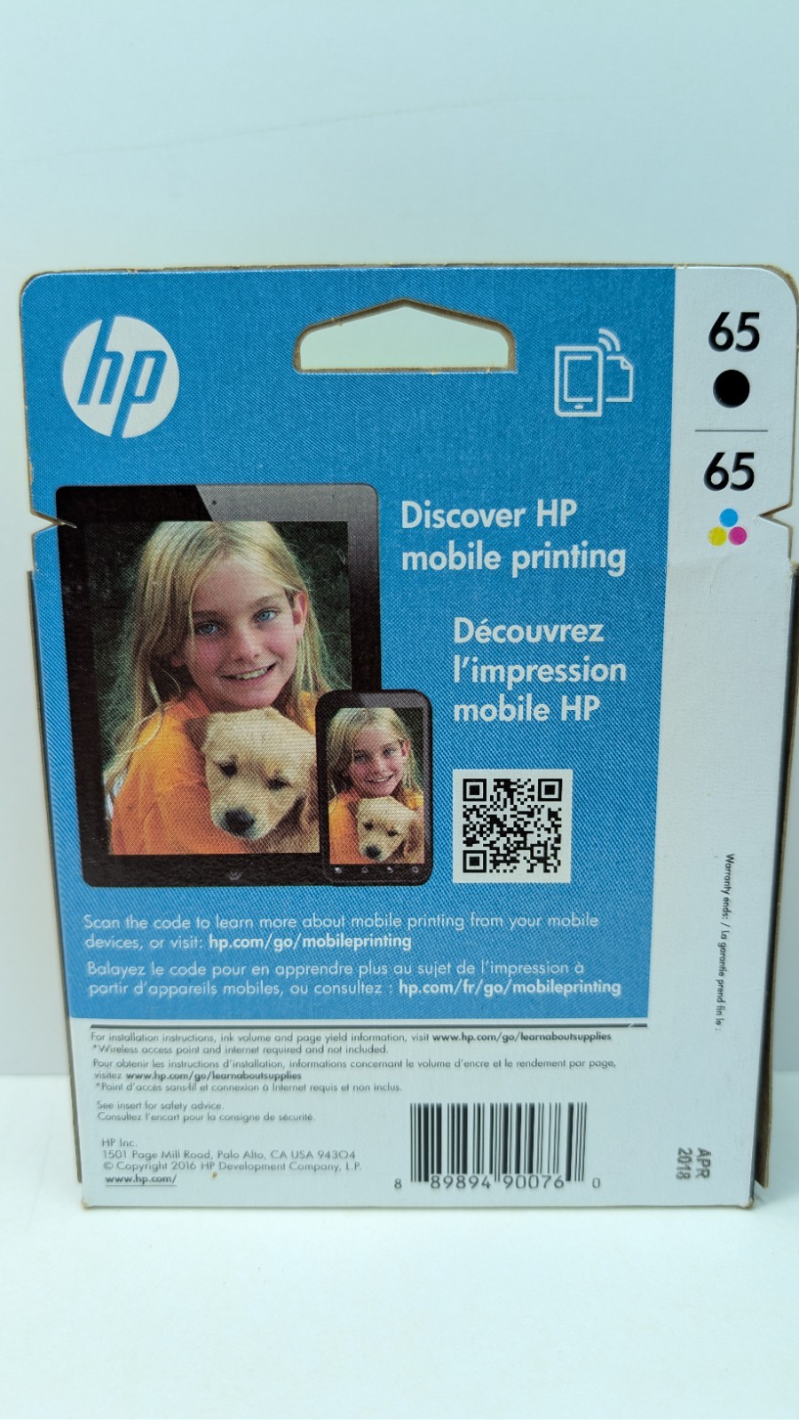 Genuine HP 65 T0A36AN Black & Tri-color Original Ink Cartridges 2-Pack