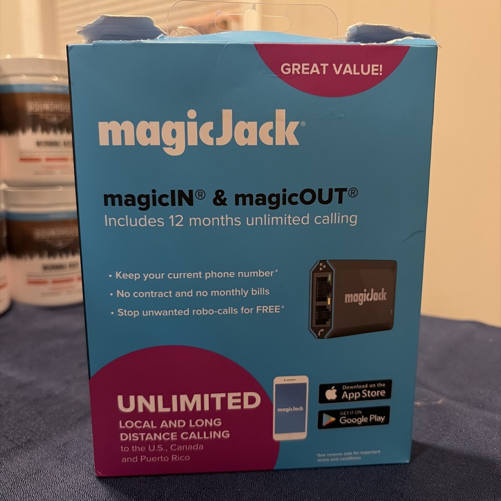 NEW MagicJack VOIP Adapter – Unlimited US & Canada Calls No Monthly Fees