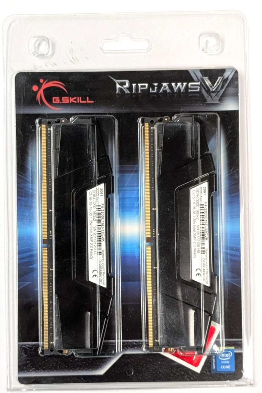 G.SKILL Ripjaws V DDR4-3200 PC4-25600 32GB (2x16GB) DIMM XMP 2.0 Desktop Memory