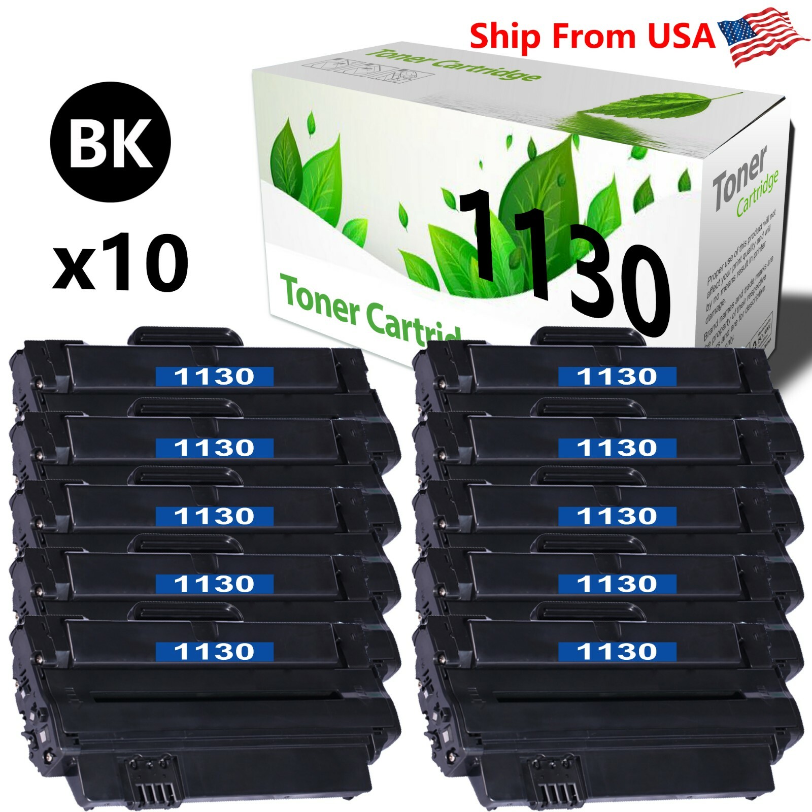 10-pK 330-9523 (7H53W) New Black Toner for 1130 1135nD 1130n 1133 Printer