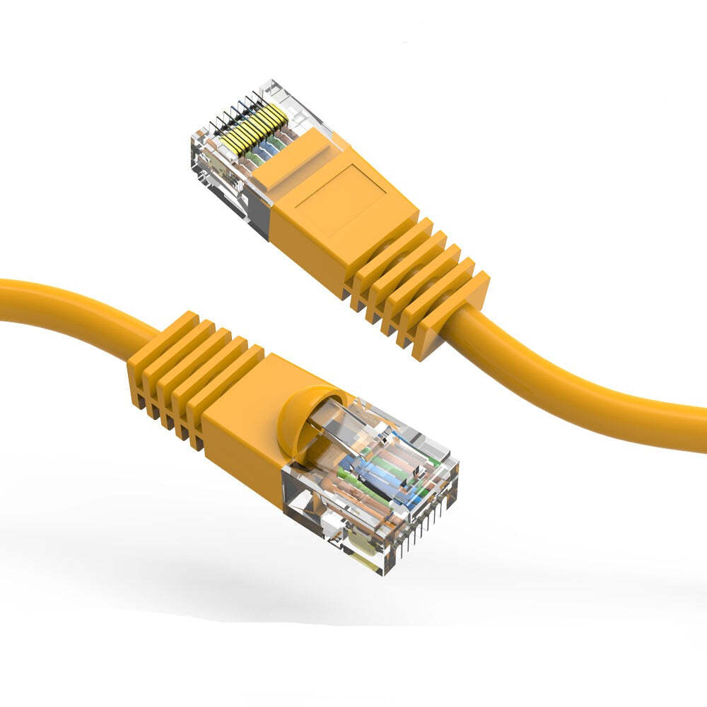 1Ft CAT5E UTP Ethernet Network Booted Cable Yellow