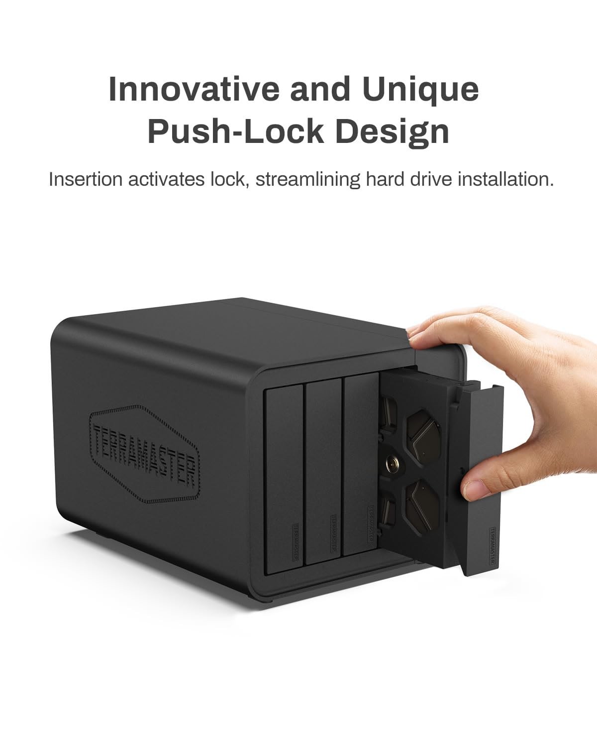 TERRAMASTER D4-320 External Hard Drive Enclosure – 222 x 179 x 154 mm, Black