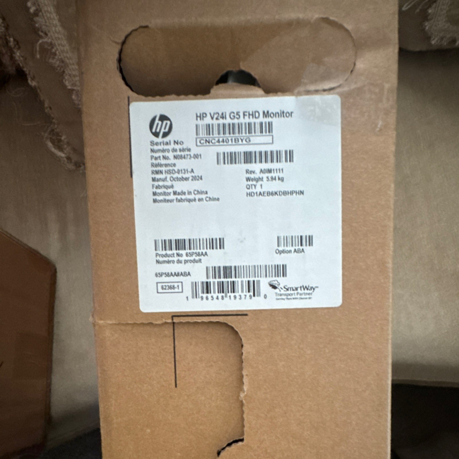 HP V24i G5 23.8″ Monitor FHD 1920×1080 VGA HDMI DisplayPort 16:9