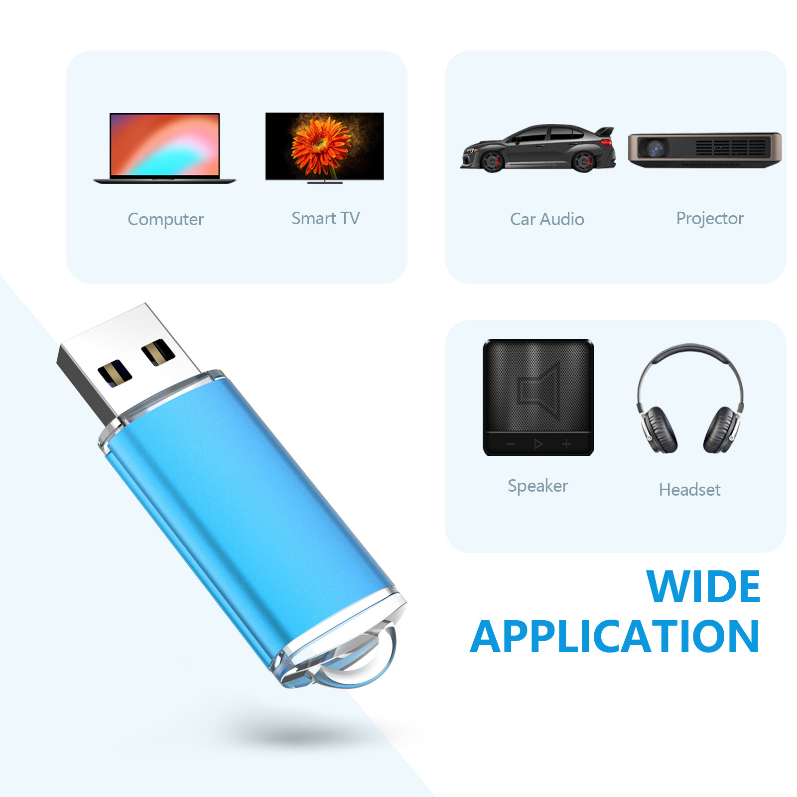 5/10PCS USB 2.0 Flash Drive TF Flash Memory Stick Thumb Pen Drive Storage Lot