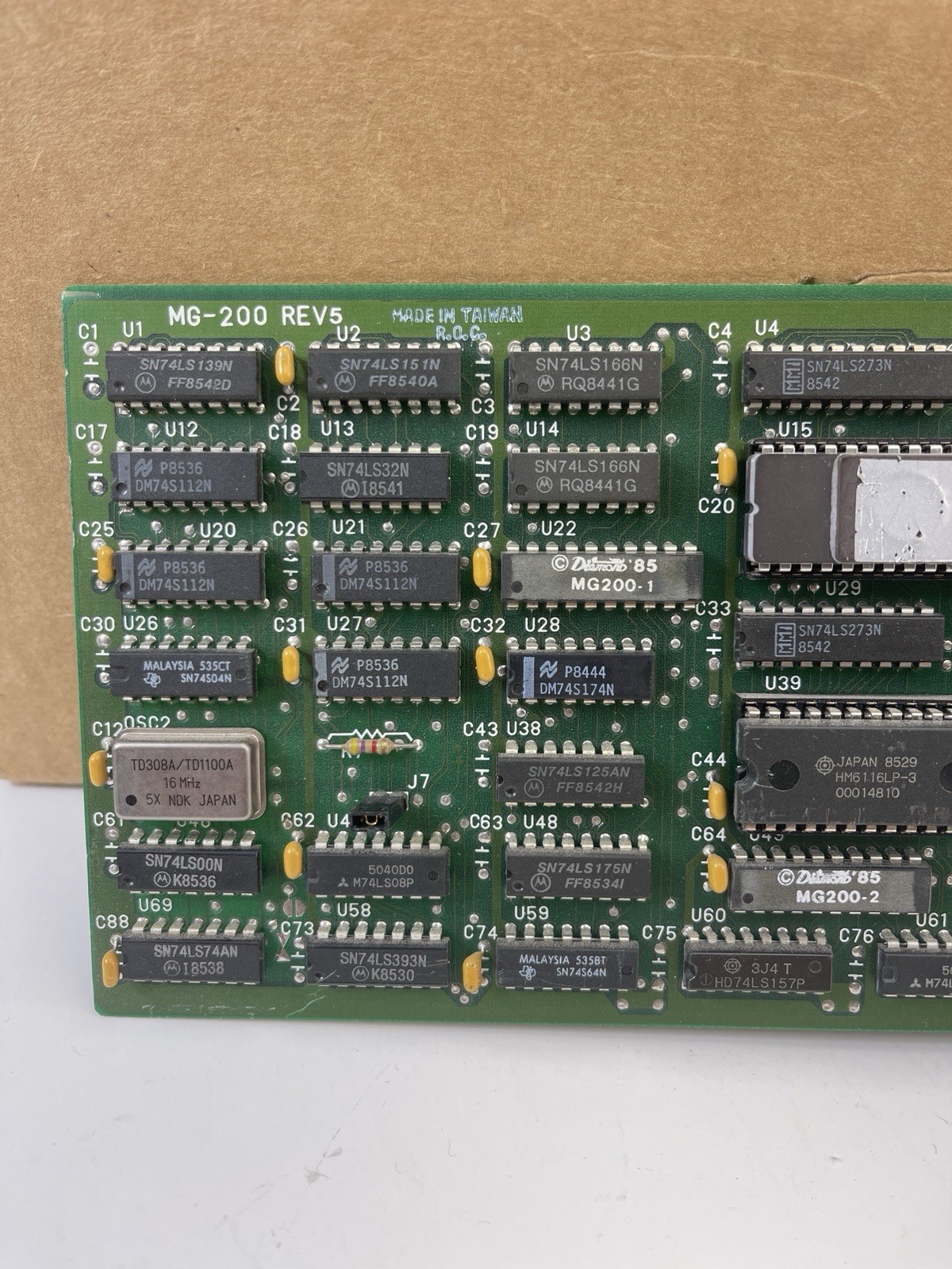 vintage computer board card MG-200 Rev5 QC-OK KX0-01？？