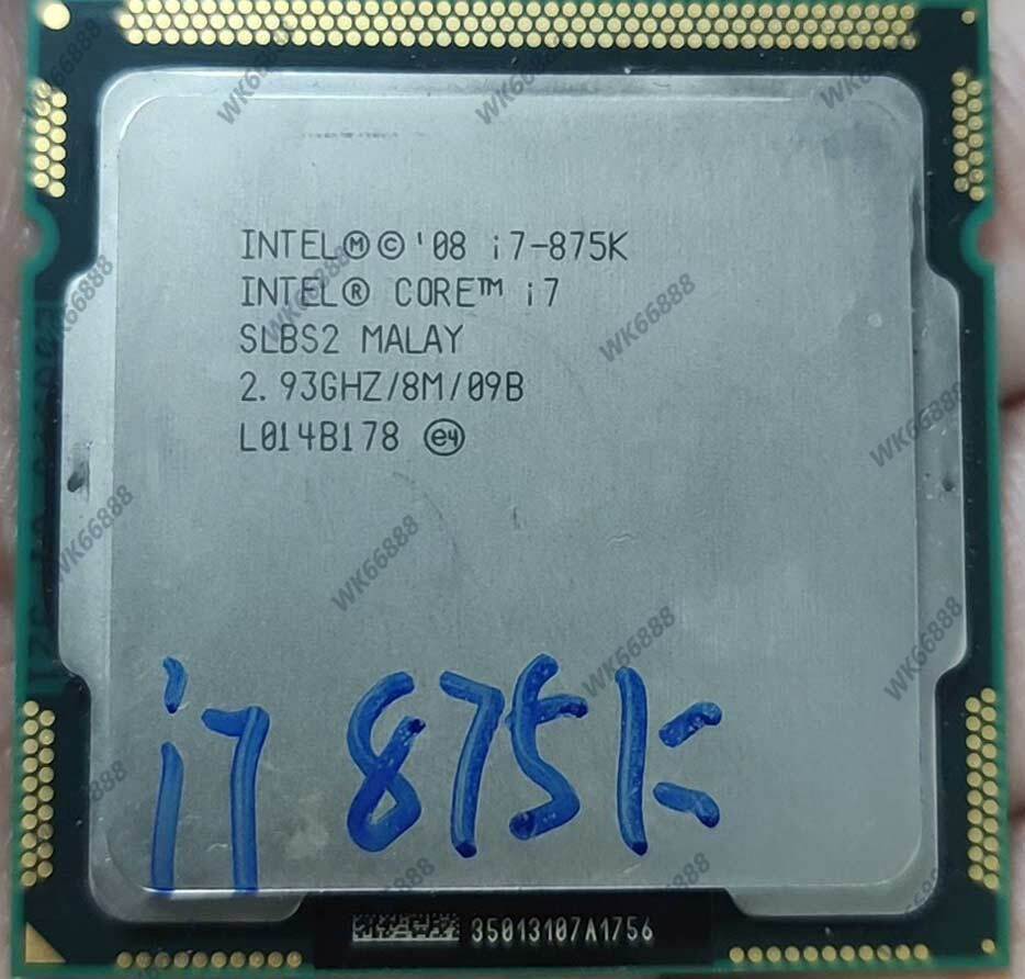 Intel Core i7-875K SLBS2 quad-core 2.5GT/s 8MB 2.93GHz LGA1156 CPU processor