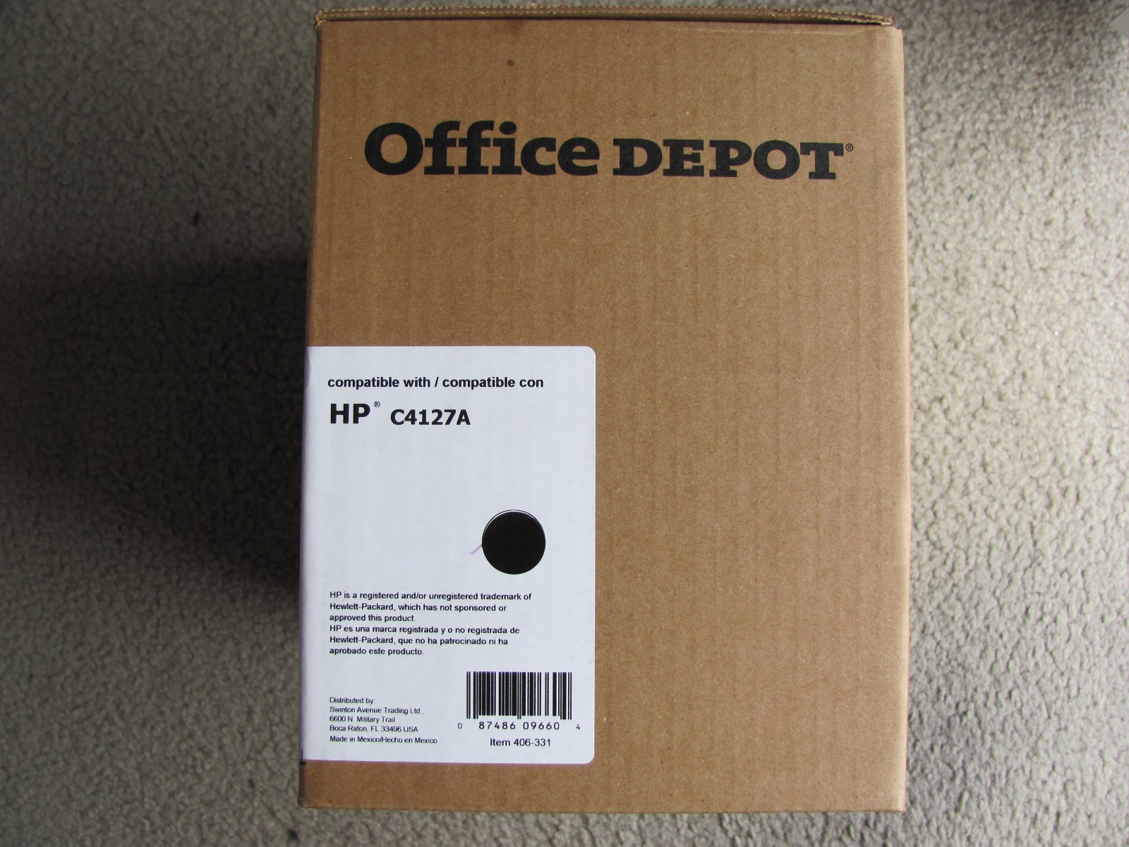 New Office Depot Brand 27A-HP 27A (C4127A) Remanufactured Black Toner Cartridge