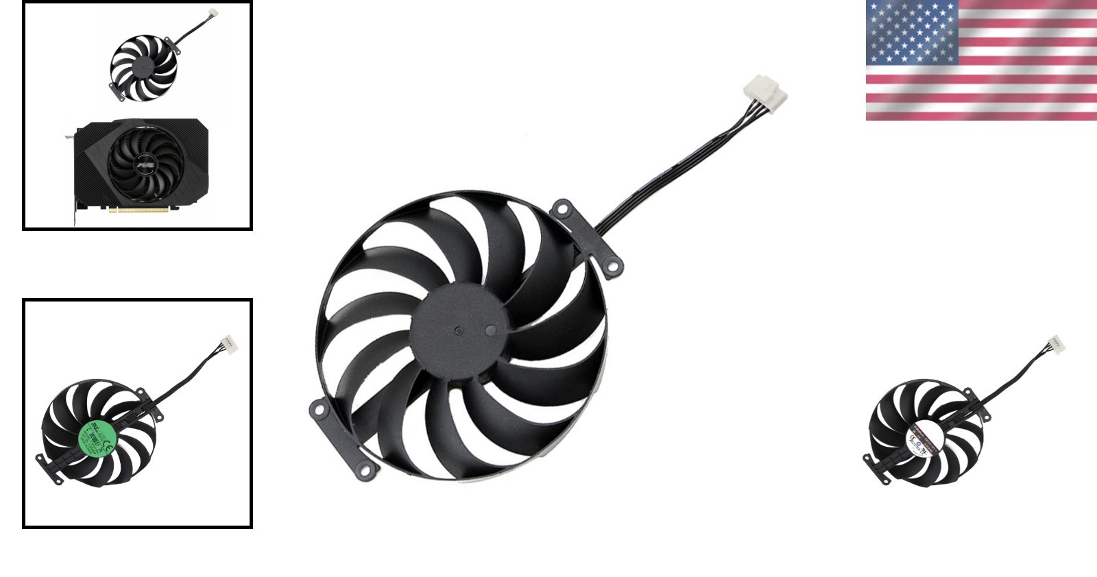 Efficient 95mm Graphics Cooling Fan for ASUS RTX 3050/3060 – Low Noise Level