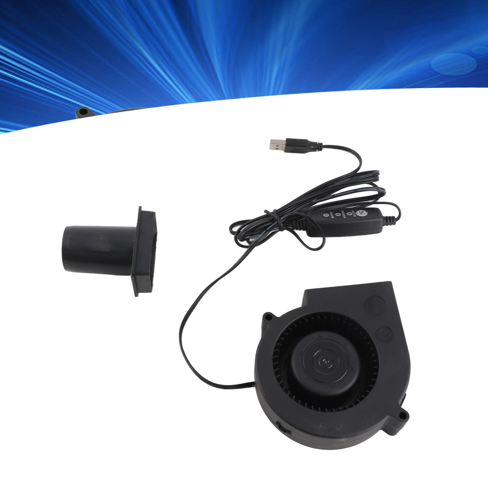 USB Blower Fan 3.8in 3 Speed Mode DC5V Brushless 3800 RPM 22 CFM Computer C RZRU