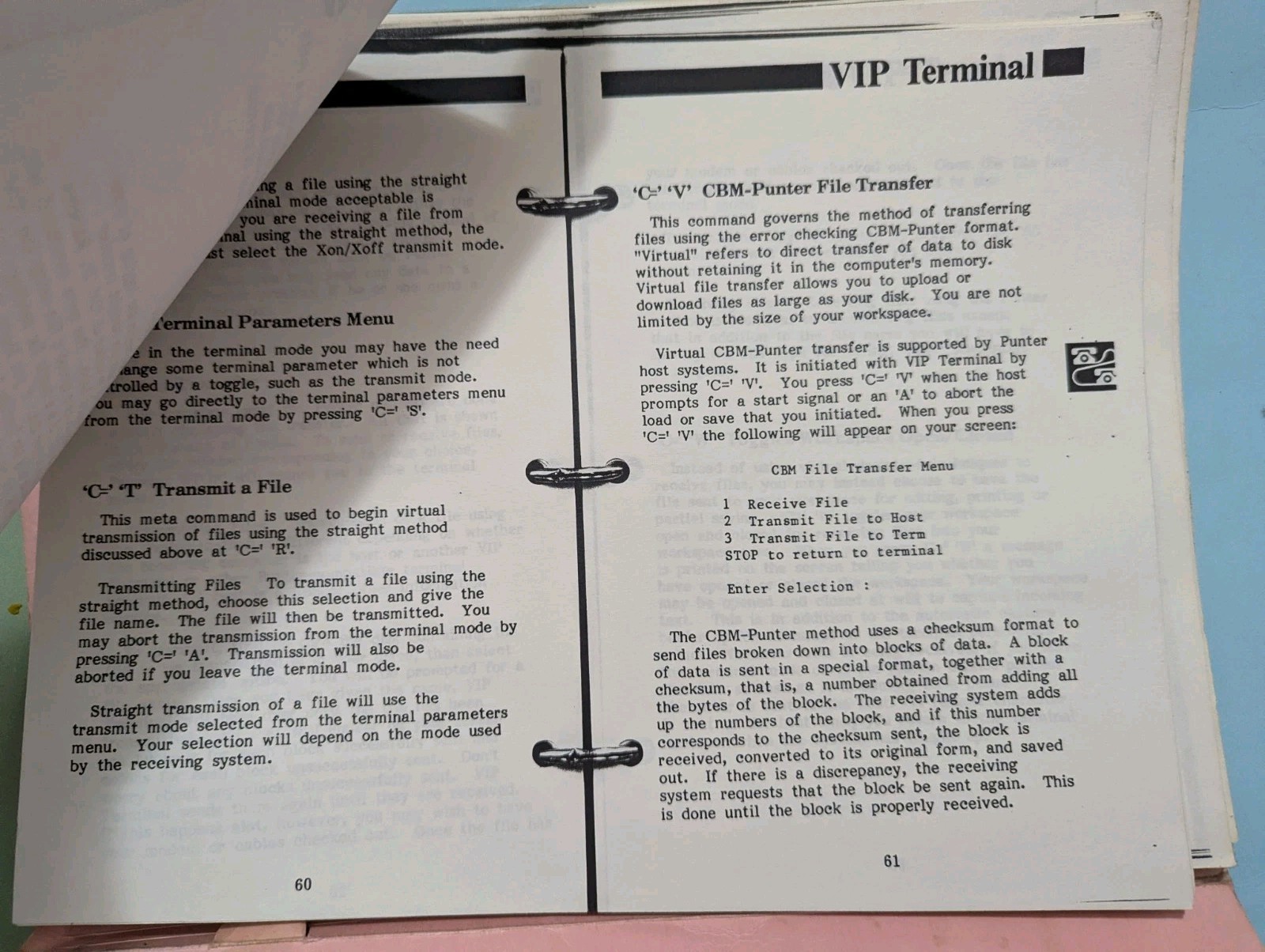 Bundle of Commodore 64 Software User Manual Photocopies – VIP Terminal Blitz Etc