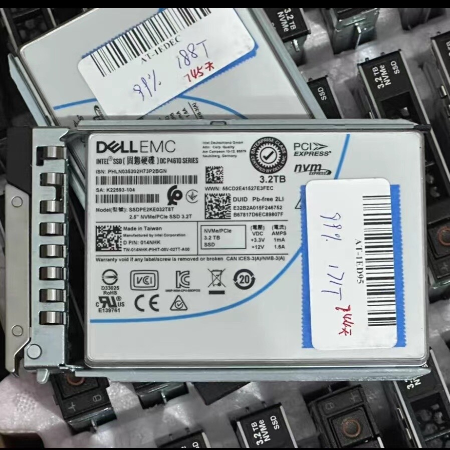 3.2TB SSD INTEL P4610 DC SERIES U2 SSDPE2KE032T8T 014NHK NVME/PCIe DELL EMC