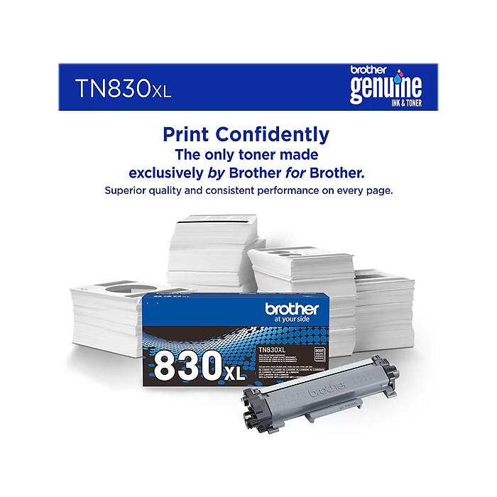 Brother TN830XL OEM Black High Yield Laser Printer Toner Cartridge TN830XL New