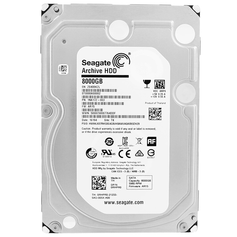 Dell 0RHPR0 ST8000AS0002 8TB 5.9K 128MB SATA III 3.5”