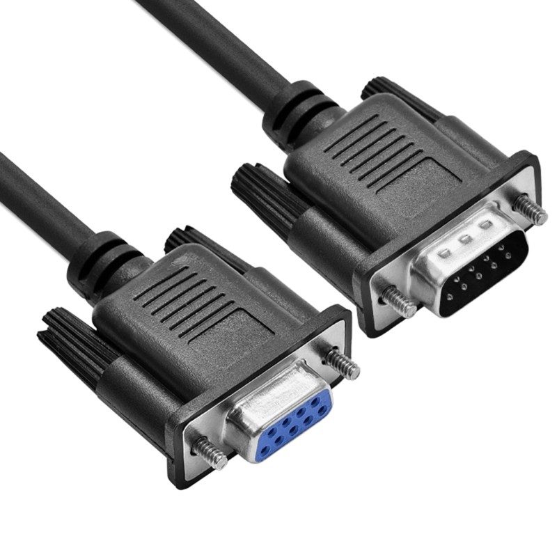 Durable DB9Pin Serial Port to DB9P Cable Stable Data Transfer Programming Cable
