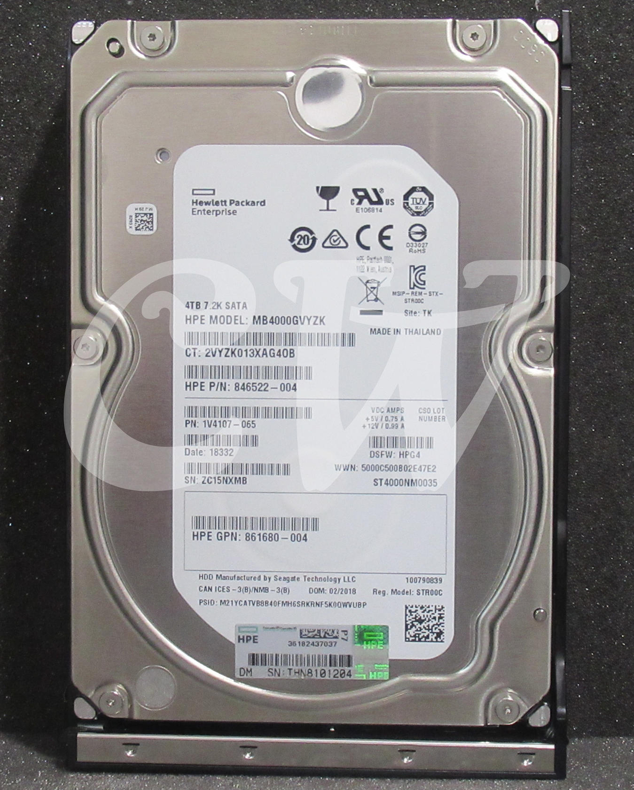 861683-B21 862133-001 846522-004 HPE 4TB 7.2K RPM 6Gbps 3.5″ SATA HDD Hard Drive