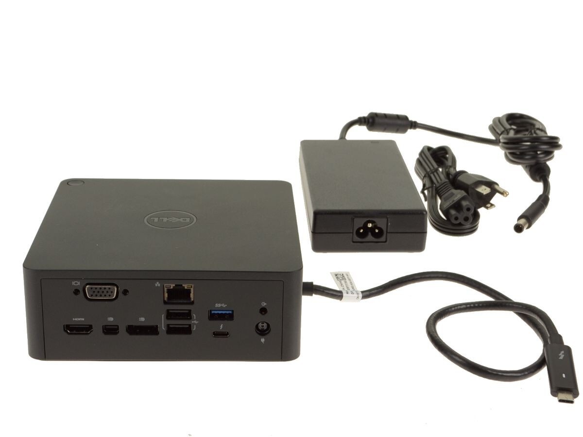 Genuine Dell Thunderbolt Dock USB Type-C 0J5C6 TB16 K16A w/ 130W Ac Adpater