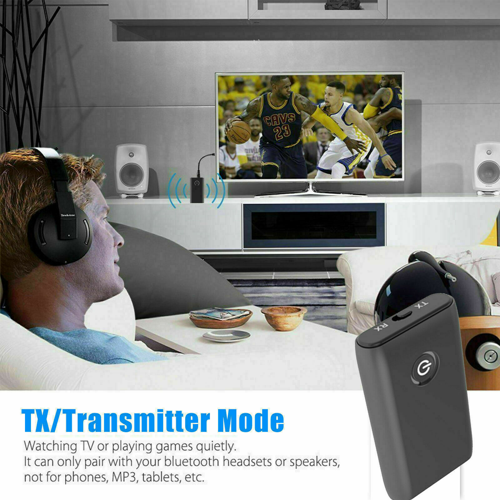 50PCS 2-in-1 Bluetooth 5.0 Transmitter & Receiver Stereo Music Audio Adapter TV