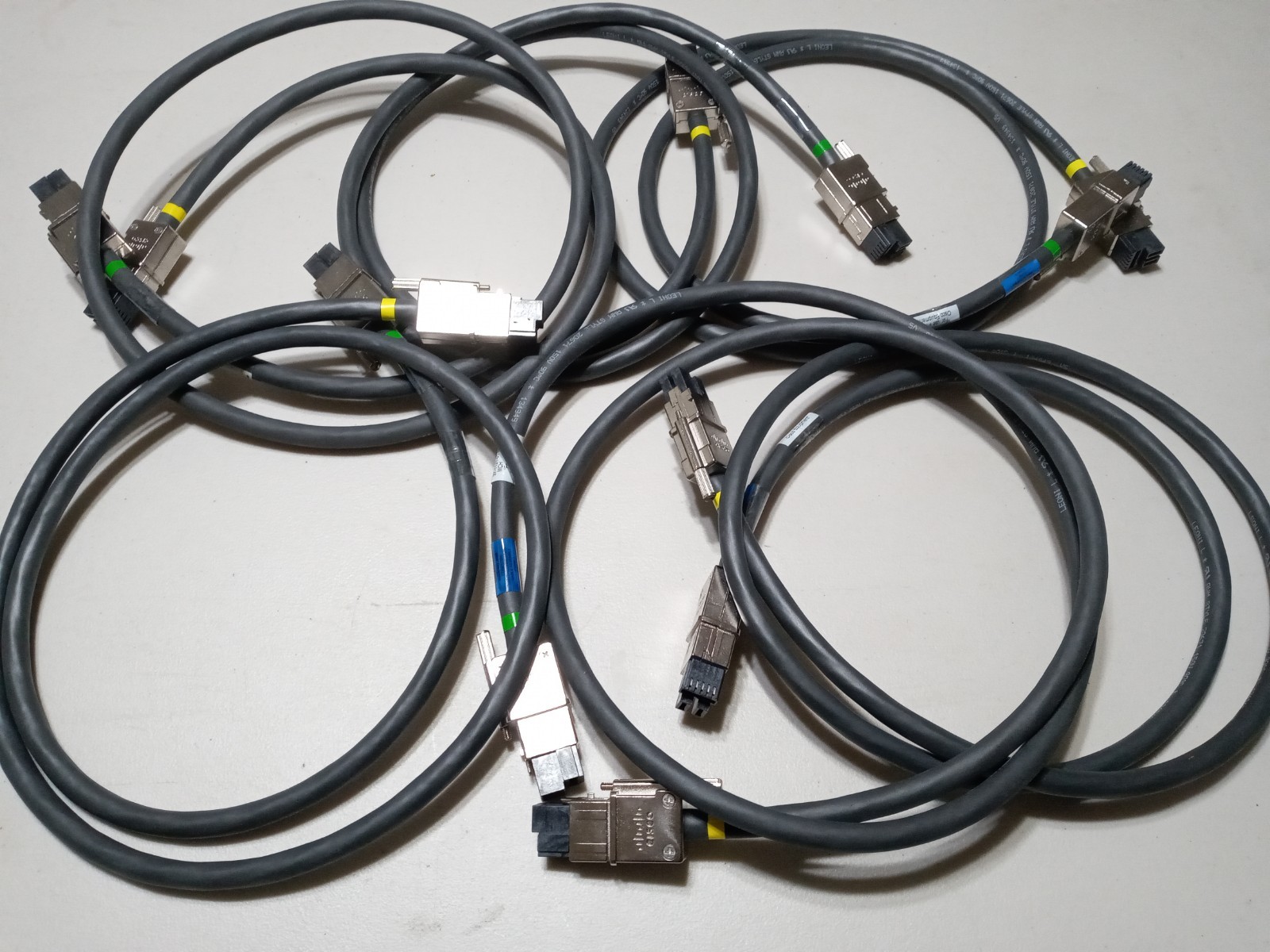 Lot of 6 Cisco 37-1121-01 PowerStack Cables 150 CM for Cisco 3750X and 3850