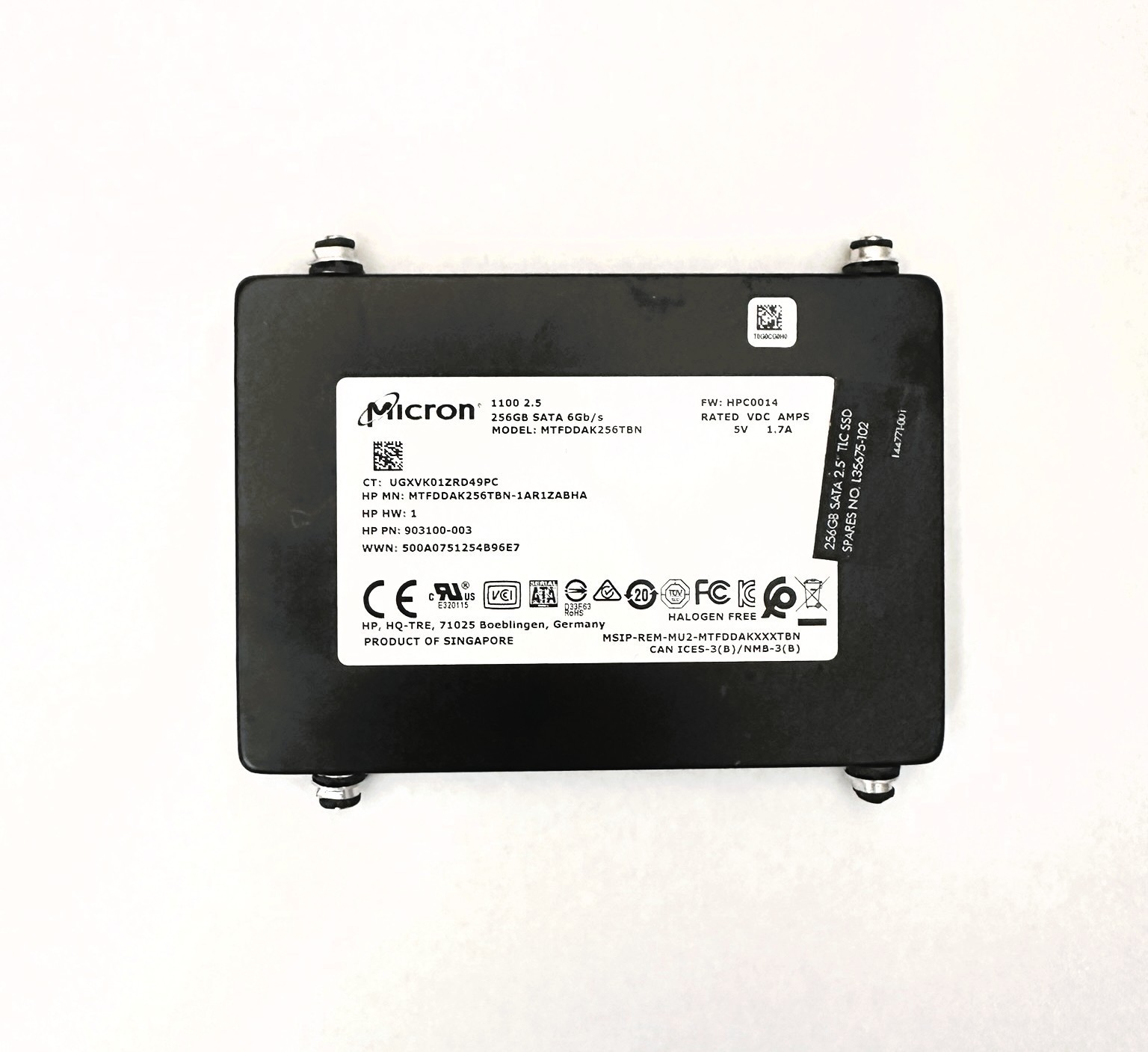 Micron 1100 256GB SATA 6Gb/s 2.5″ SATA III Solid State Drive SSD MTFDDAK256TBN