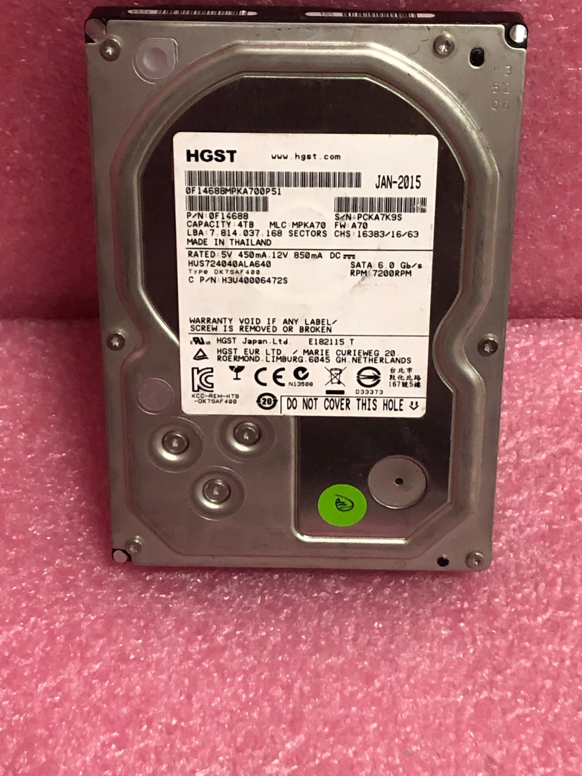 Strong-IT HUS724040ALA640 Hitachi 4TB 3.5″ SATA 6GBS 7200RPM HDD