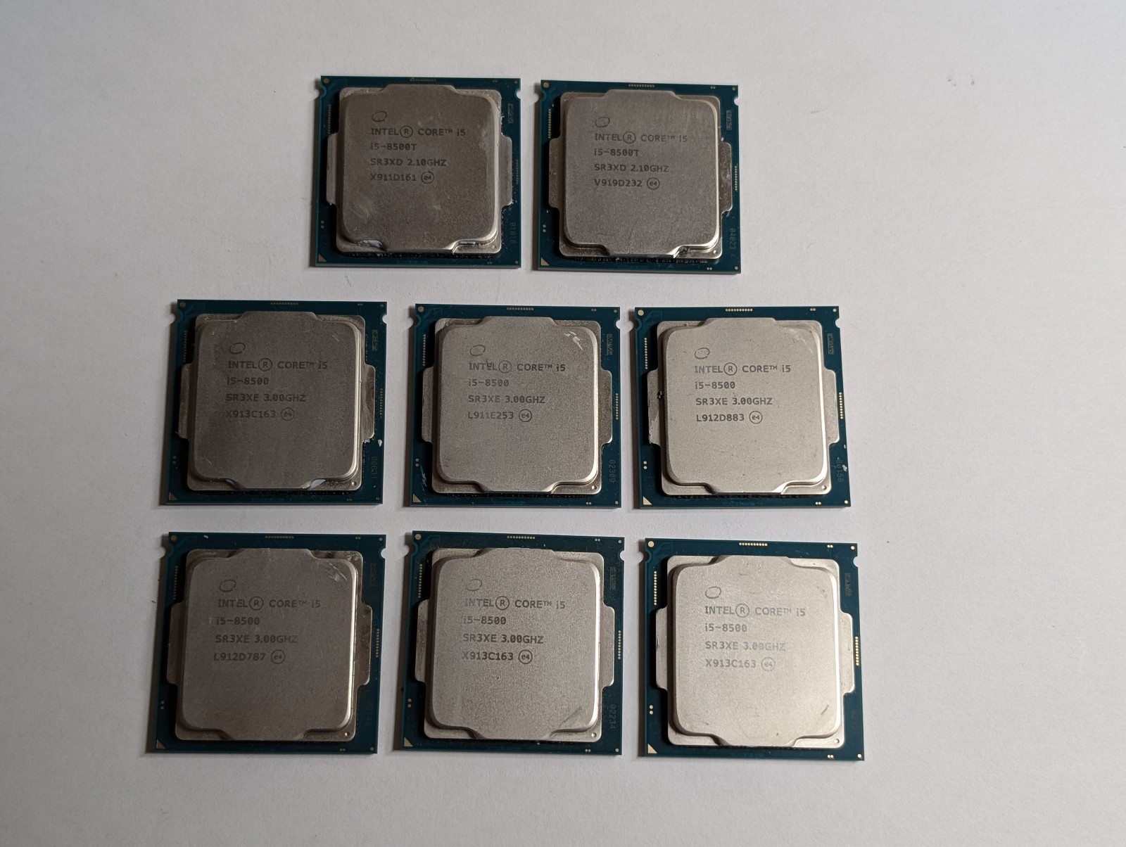 Lot of 8 Intel Core i5-8500 i5-8500T LGA 1151 CPU Processors SR3XE SR3XD