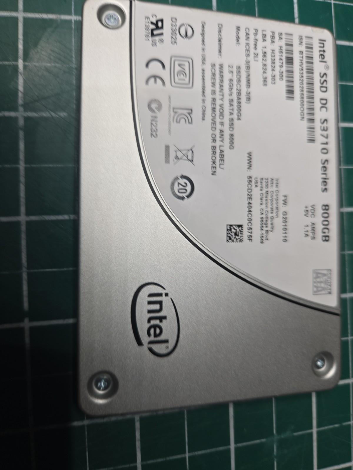Intel DC S3710 800GB MLC SATA 6Gbps High Endurance 2.5″ SSD SSDSC2BA800G4 Tested