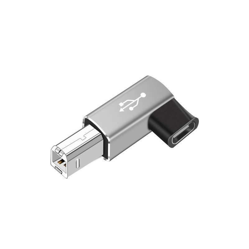 USB Type-C Female to USB B Male Adapter Straight For Scanner Printer Converter