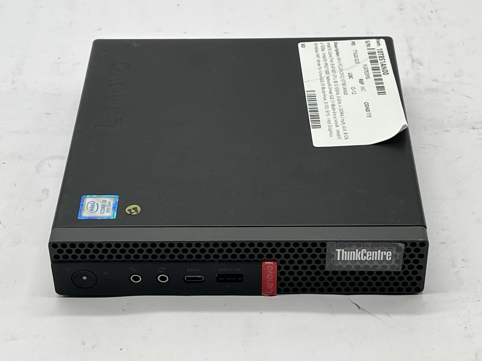 5x Lenovo ThinkCentre M720q MFF, i3-8100T CPU, @ 3.10GHz, 8GB RAM-No HDD/OS/AC