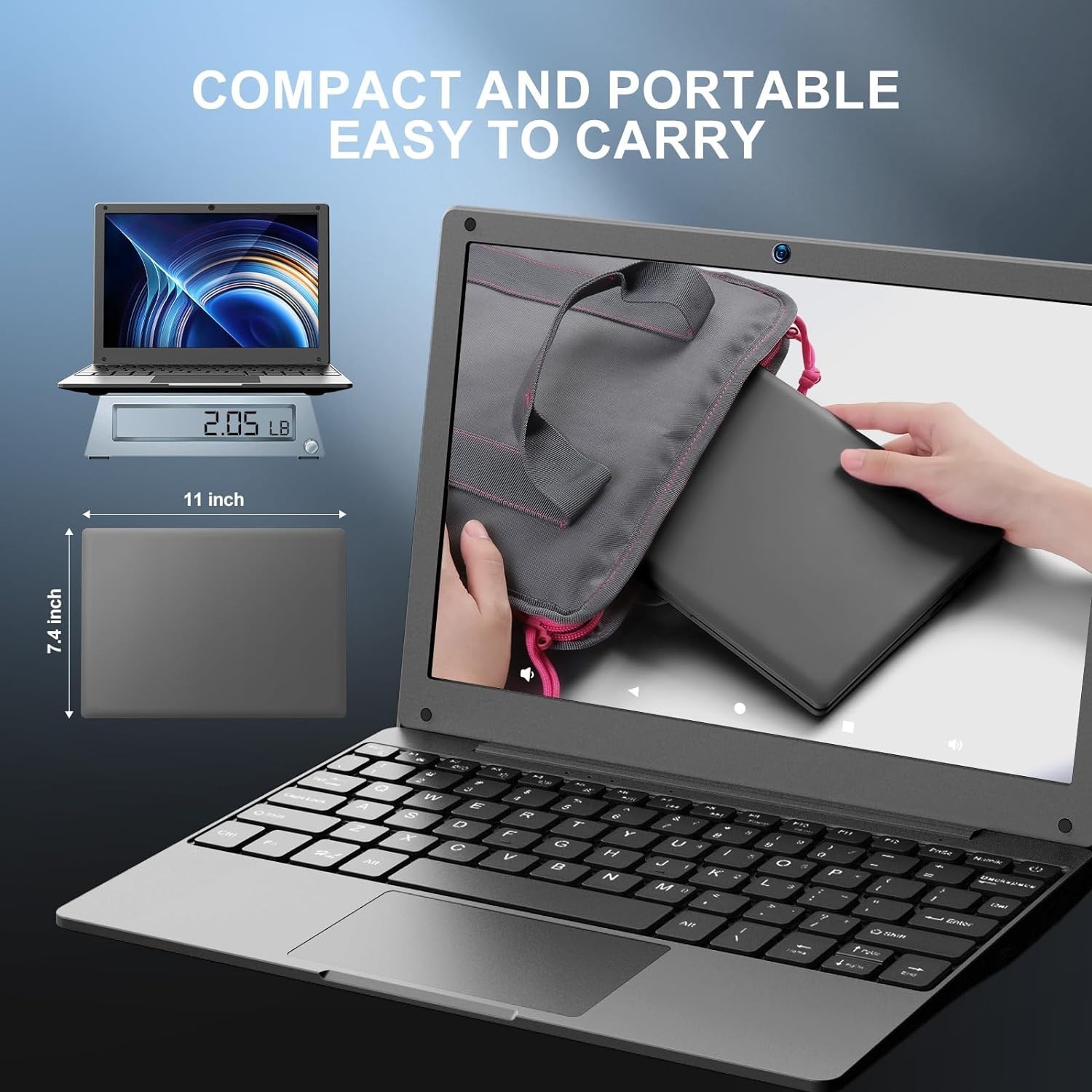 NBD Netbook 10.1” Quad Core Powered by Android 12.0 Laptop Computer with WiFi