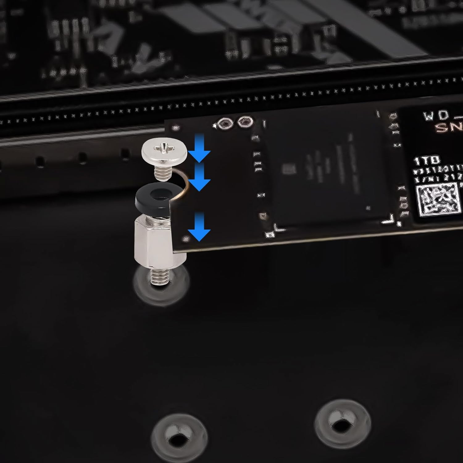46PCS NVME M.2 SSD Mounting Screws M.2 SSD Screw Kit for Asus Gigabyte Asrock Ms